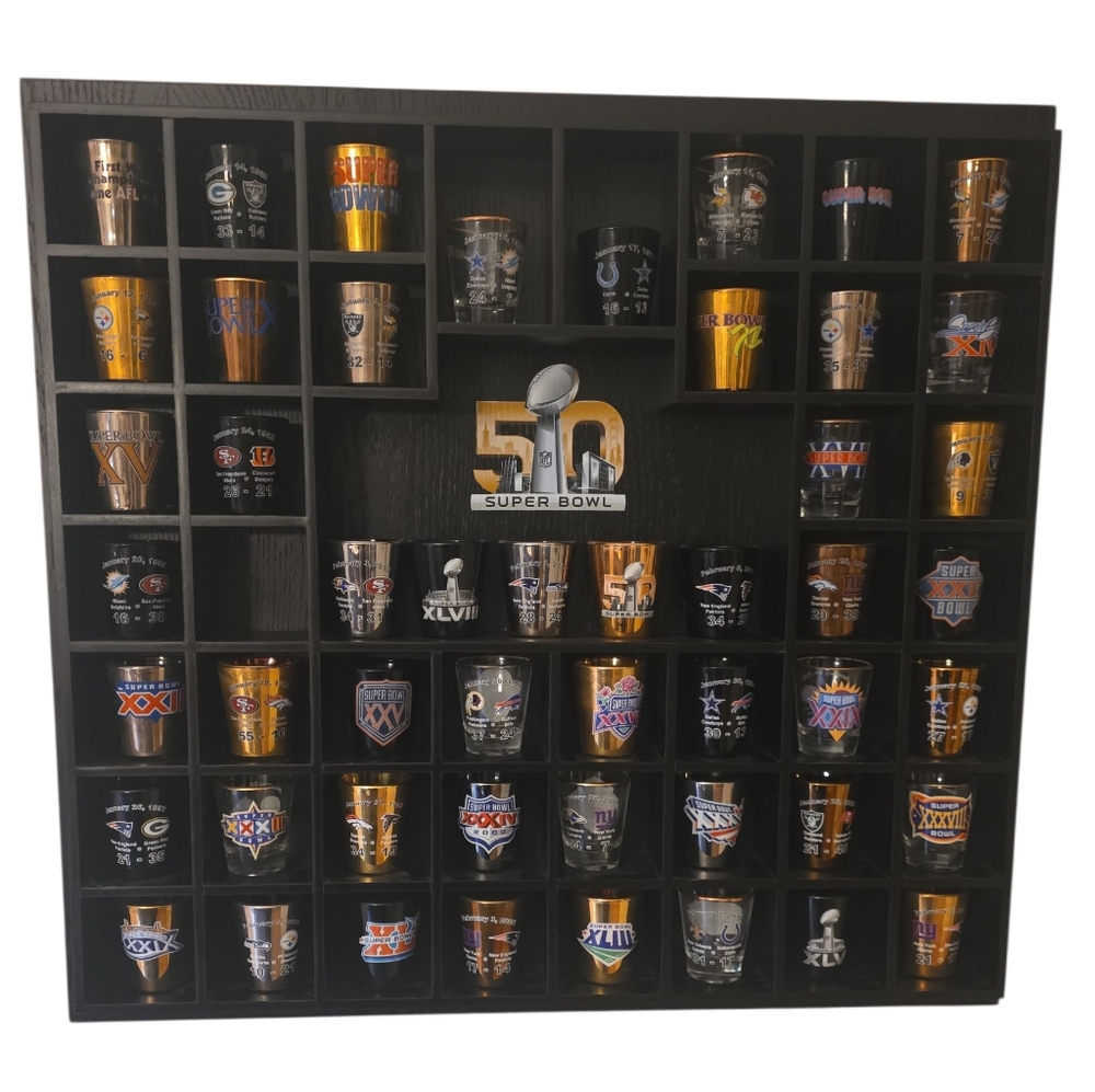 NFL Super Bowl Commemorative Shot Glass - 50 Years Of The NFL - Choice Of One - Picture 2 of 6